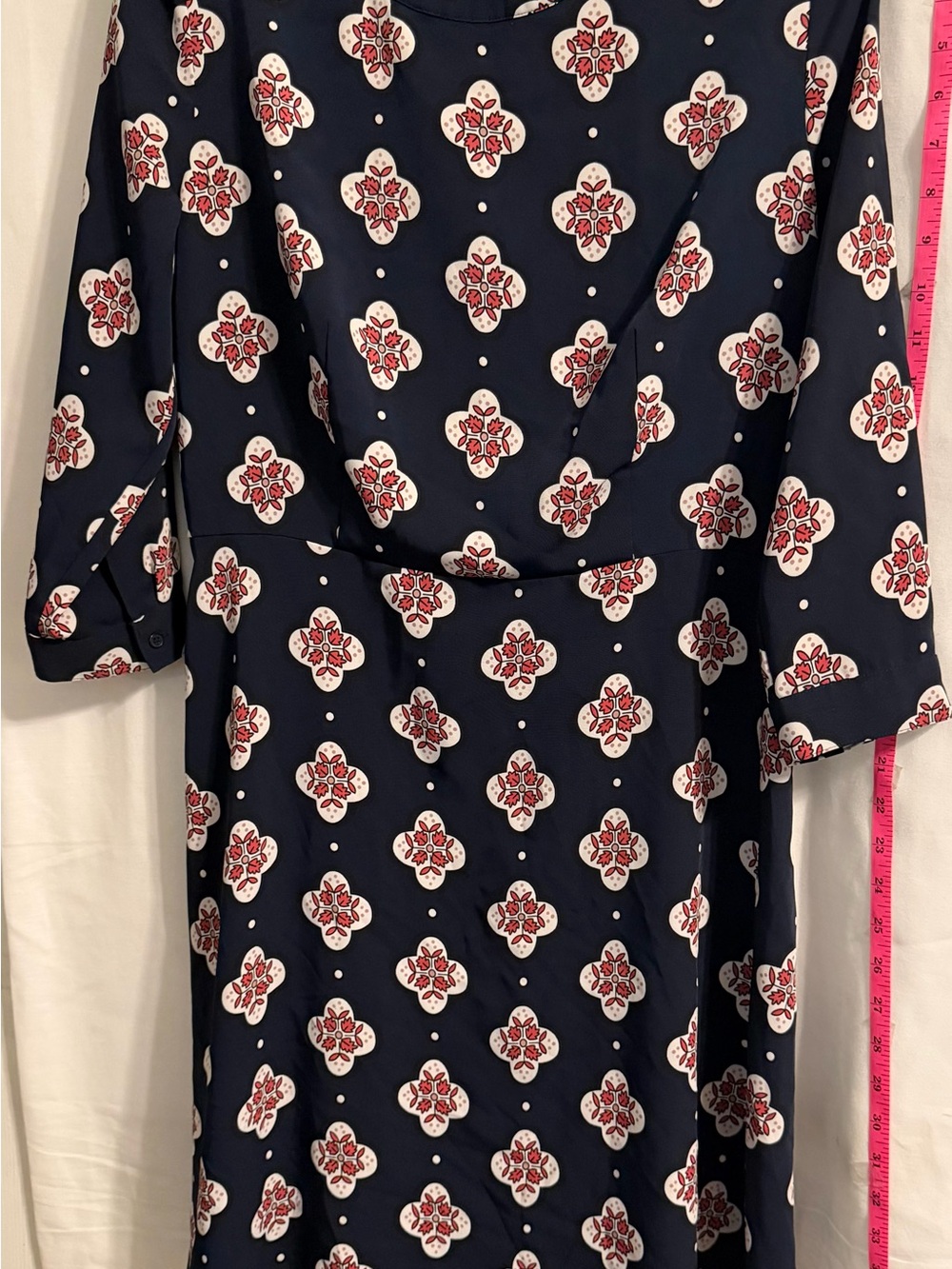 LLoft Outlet Dress Black floral Medallion Career SZ 12 half back zip